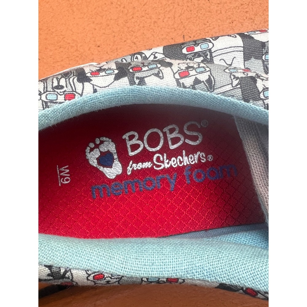 BOBS from Skechers Dogs in 3D Glasses Grey Suede Canvas Sneakers Womens 9 Mens 6 - Picture 9 of 9